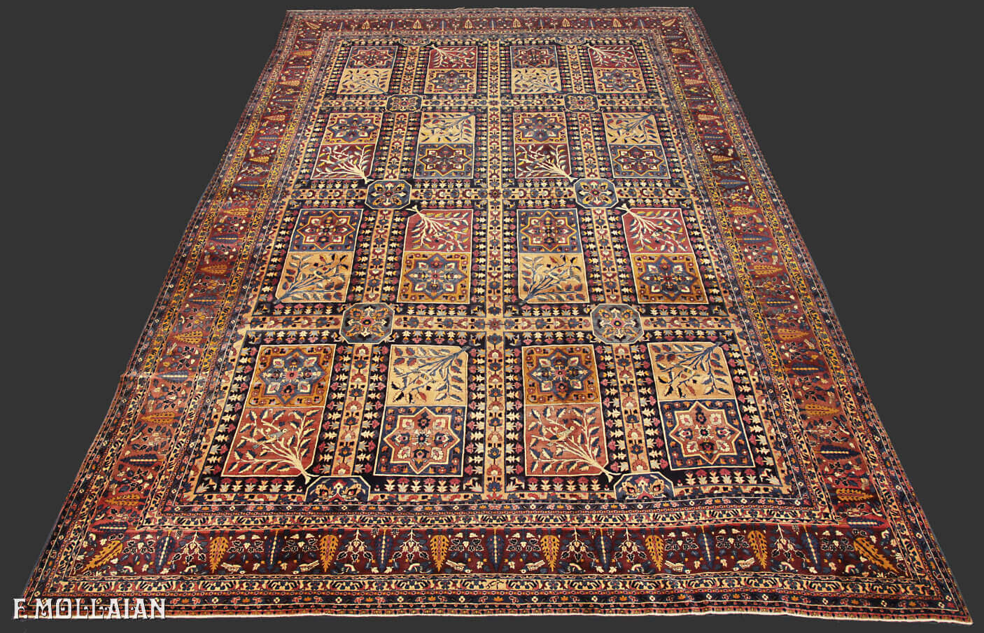 Antique Persian Yazd Carpet (573x410 cm)